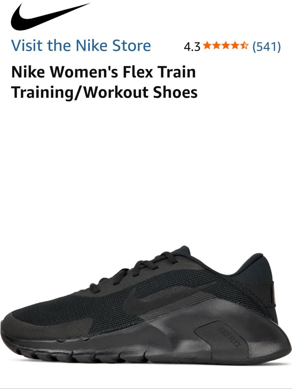 Nike Women's Flex Train All-Black Training Shoes